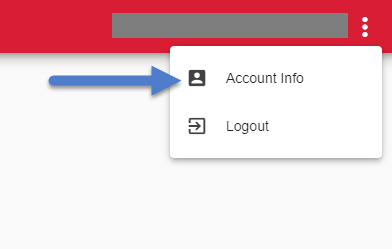Image showing account information location in e-Profile