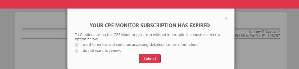 cpe monitor e profile id