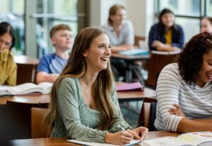 Group of students in a class