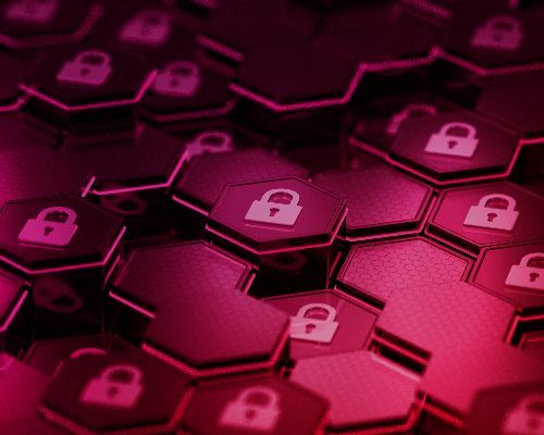 Image of locks in a honecomb pattern